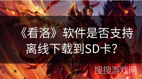 《看洛》软件是否支持离线下载到SD卡？