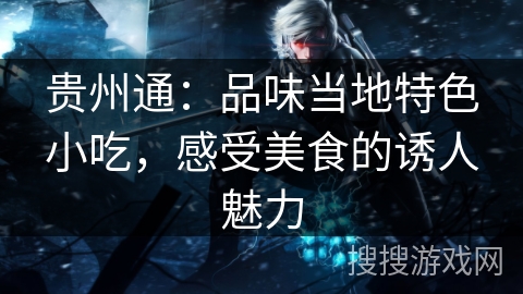 贵州通：品味当地特色小吃，感受美食的诱人魅力