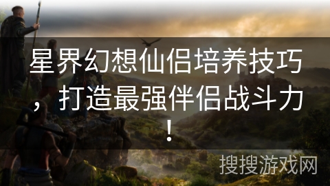 星界幻想仙侣培养技巧，打造最强伴侣战斗力！