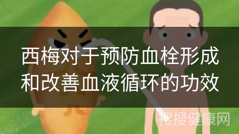 西梅对于预防血栓形成和改善血液循环的功效