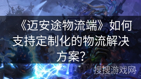 《迈安途物流端》如何支持定制化的物流解决方案？