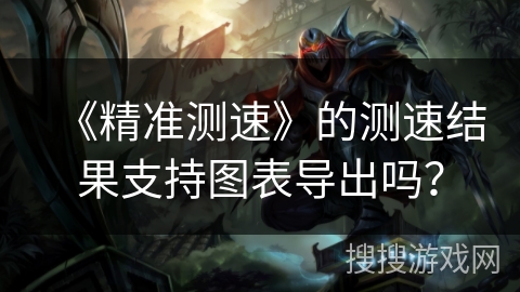 《精准测速》的测速结果支持图表导出吗？