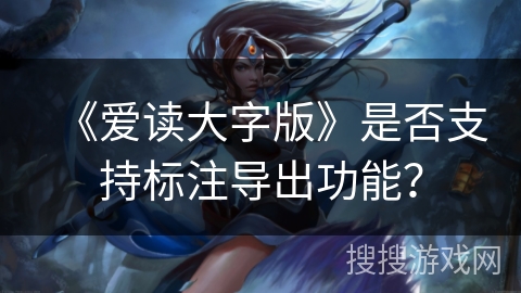 《爱读大字版》是否支持标注导出功能？