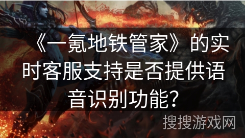 《一氪地铁管家》的实时客服支持是否提供语音识别功能？