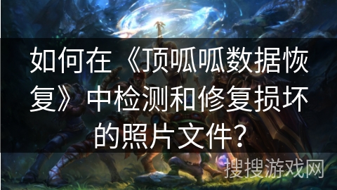 如何在《顶呱呱数据恢复》中检测和修复损坏的照片文件？