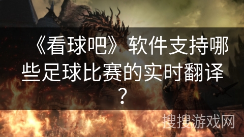 《看球吧》软件支持哪些足球比赛的实时翻译？