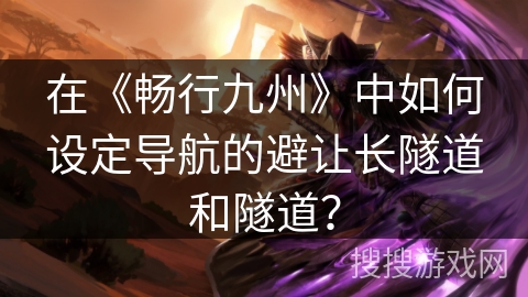 在《畅行九州》中如何设定导航的避让长隧道和隧道？