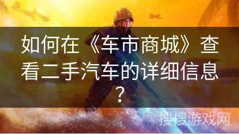 如何在《车市商城》查看二手汽车的详细信息？
