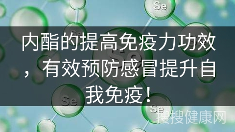 内酯的提高免疫力功效，有效预防感冒提升自我免疫！