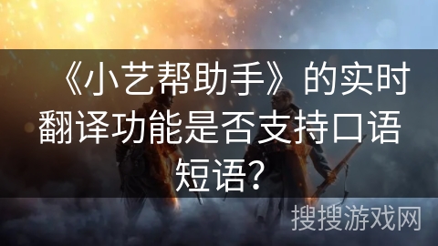 《小艺帮助手》的实时翻译功能是否支持口语短语？