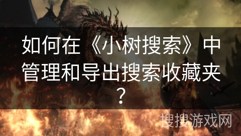 如何在《小树搜索》中管理和导出搜索收藏夹？