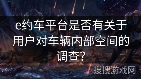 e约车平台是否有关于用户对车辆内部空间的调查？
