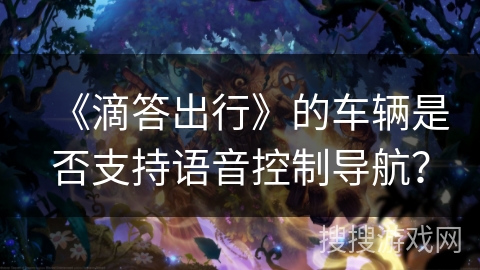 《滴答出行》的车辆是否支持语音控制导航？