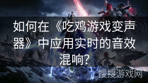 如何在《吃鸡游戏变声器》中应用实时的音效混响？