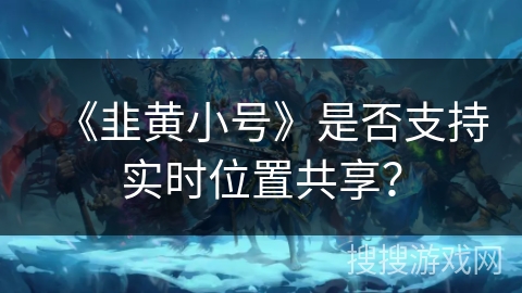 《韭黄小号》是否支持实时位置共享？