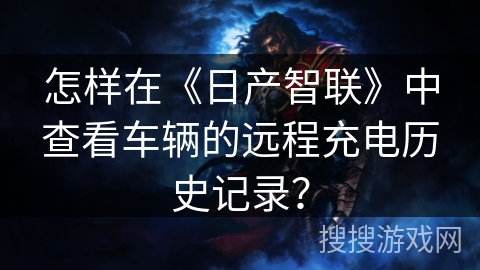 怎样在《日产智联》中查看车辆的远程充电历史记录？
