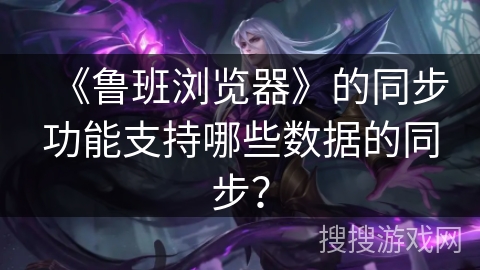 《鲁班浏览器》的同步功能支持哪些数据的同步？