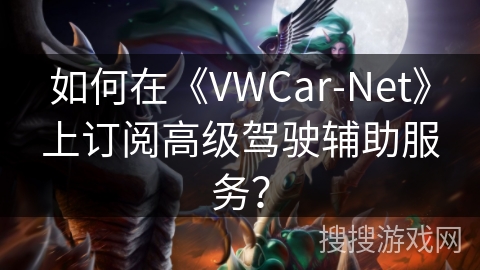 如何在《VWCar-Net》上订阅高级驾驶辅助服务？