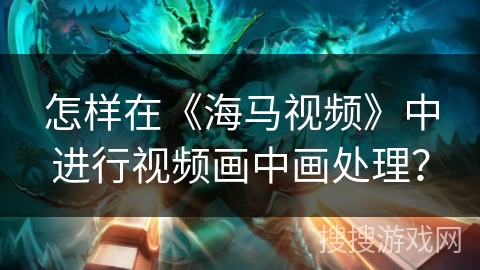 怎样在《海马视频》中进行视频画中画处理？