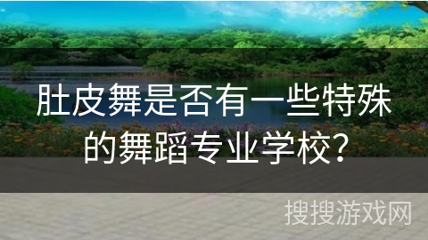 肚皮舞是否有一些特殊的舞蹈专业学校？