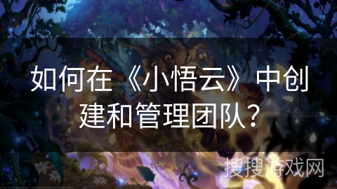 如何在《小悟云》中创建和管理团队？