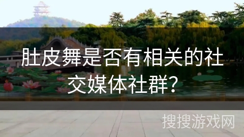 肚皮舞是否有相关的社交媒体社群？