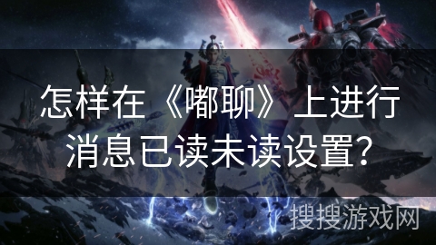 怎样在《嘟聊》上进行消息已读未读设置？