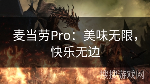 麦当劳Pro：美味无限，快乐无边