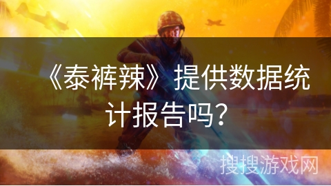 《泰裤辣》提供数据统计报告吗？