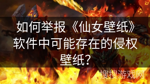 如何举报《仙女壁纸》软件中可能存在的侵权壁纸？