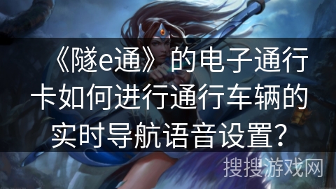 《隧e通》的电子通行卡如何进行通行车辆的实时导航语音设置？