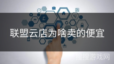 联盟云店为啥卖的便宜
