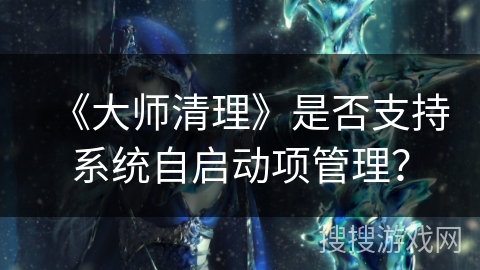 《大师清理》是否支持系统自启动项管理？
