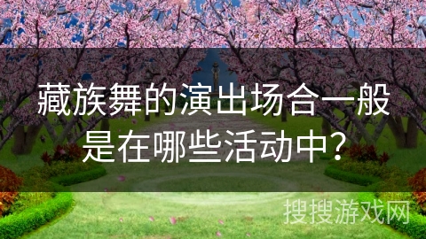 藏族舞的演出场合一般是在哪些活动中？