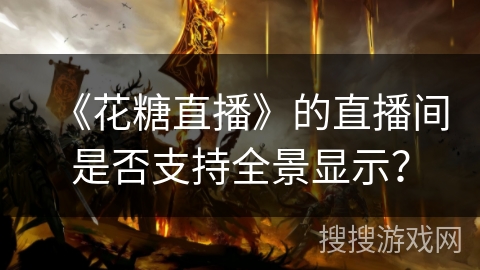 《花糖直播》的直播间是否支持全景显示？