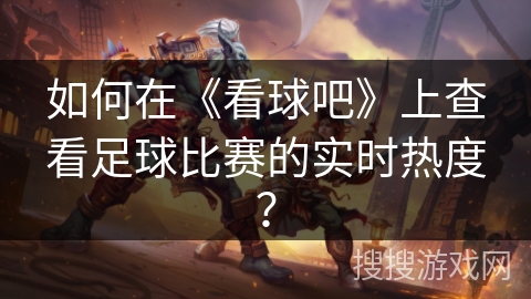 如何在《看球吧》上查看足球比赛的实时热度？