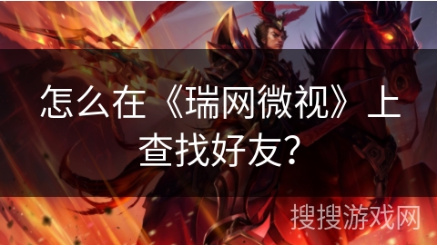 怎么在《瑞网微视》上查找好友？