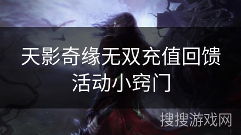 天影奇缘无双充值回馈活动小窍门