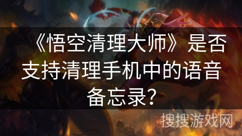 《悟空清理大师》是否支持清理手机中的语音备忘录？