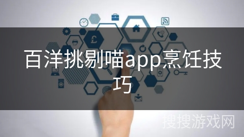 百洋挑剔喵app烹饪技巧