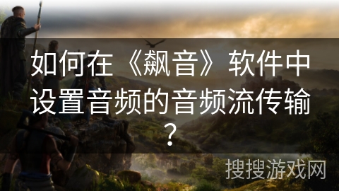 如何在《飙音》软件中设置音频的音频流传输？