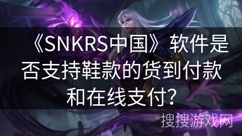 《SNKRS中国》软件是否支持鞋款的货到付款和在线支付？
