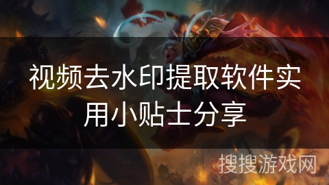 视频去水印提取软件实用小贴士分享