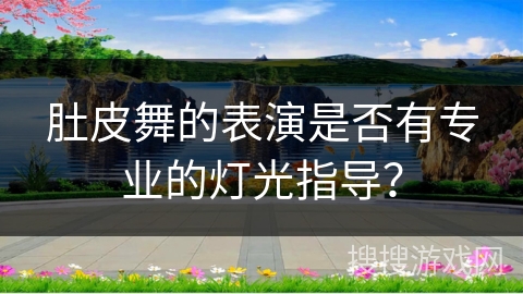 肚皮舞的表演是否有专业的灯光指导？
