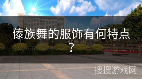 傣族舞的服饰有何特点？