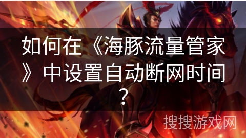 如何在《海豚流量管家》中设置自动断网时间？