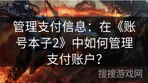 管理支付信息：在《账号本子2》中如何管理支付账户？