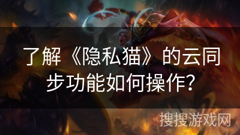 了解《隐私猫》的云同步功能如何操作？