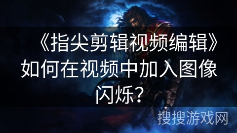 《指尖剪辑视频编辑》如何在视频中加入图像闪烁？