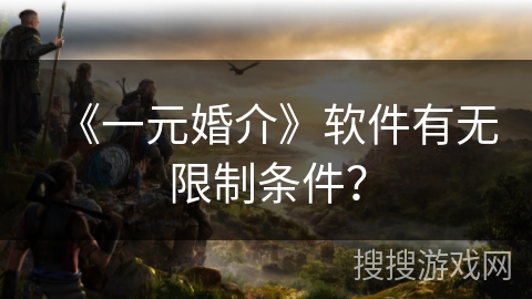 《一元婚介》软件有无限制条件？
